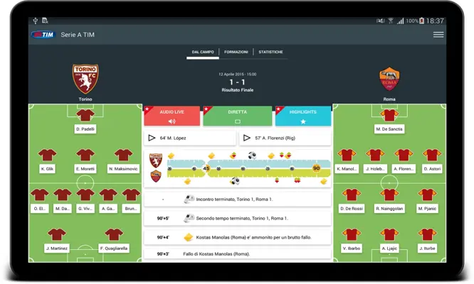 Serie A TIM android App screenshot 20